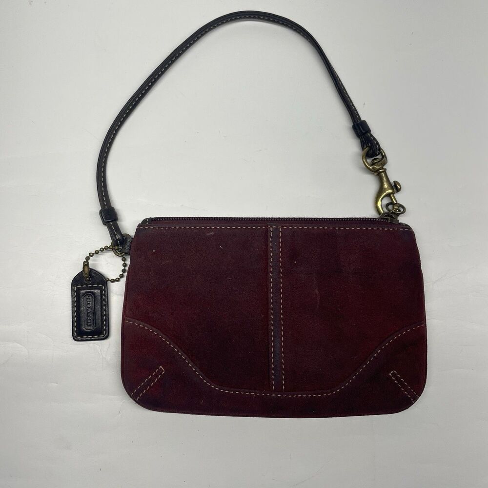 Coach Suede Wristlet - Women | Color: Burgundy | Size: Small